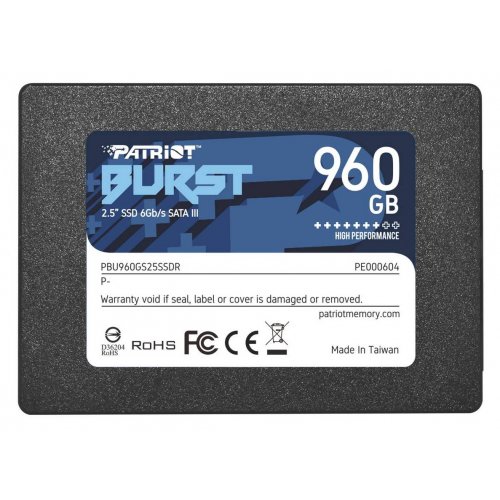 Продать SSD-диск Patriot Burst 960GB TLC 2.5" (PBU960GS25SSDR) по Trade-In интернет-магазине Телемарт - Киев, Днепр, Украина фото