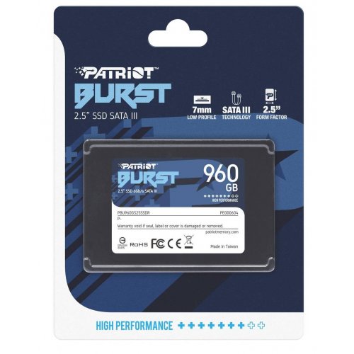 Продати SSD-диск Patriot Burst 960GB TLC 2.5" (PBU960GS25SSDR) за Trade-In у інтернет-магазині Телемарт - Київ, Дніпро, Україна фото