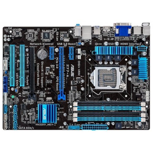 Продать Материнская плата Asus Z77-A (s1155, Intel Z77) по Trade-In интернет-магазине Телемарт - Киев, Днепр, Украина фото