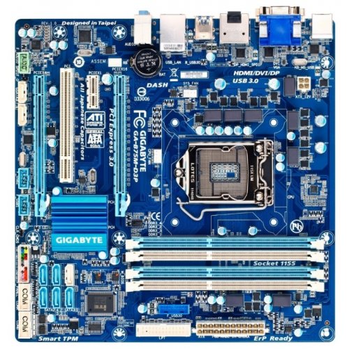 Продать Материнская плата Gigabyte GA-B75M-D3P (s1155, Intel B75) по Trade-In интернет-магазине Телемарт - Киев, Днепр, Украина фото