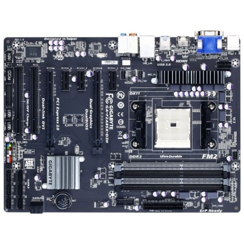 Продати Материнська плата Gigabyte GA-F2A85X-D3H (sFM2, AMD A85X) за Trade-In у інтернет-магазині Телемарт - Київ, Дніпро, Україна фото