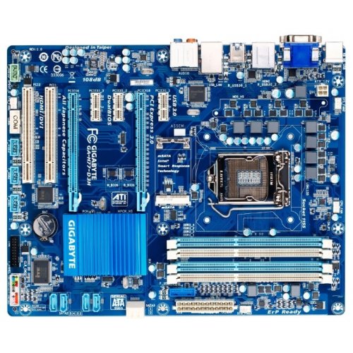 Photo Motherboard Gigabyte GA-H77-D3H (s1155, Intel H77)