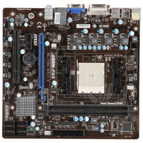 Продати Материнська плата MSI A55M-P33 (sFM1, AMD A55) за Trade-In у інтернет-магазині Телемарт - Київ, Дніпро, Україна фото