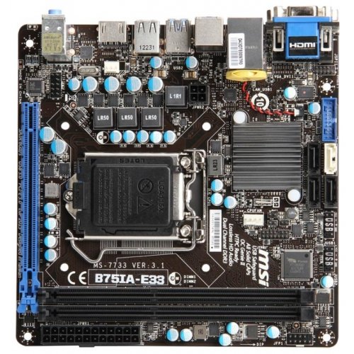 Продать Материнская плата MSI B75IA-E33 (s1155, Intel B75) по Trade-In интернет-магазине Телемарт - Киев, Днепр, Украина фото