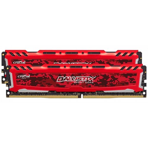 Photo RAM Crucial DDR4 8GB (2x4GB) 2666Mhz Ballistix Sport LT Red (BLS2K4G4D26BFSE)