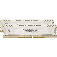 ОЗП Crucial DDR4 16GB (2x8GB) 3000Mhz Ballistix Sport LT White (BLS2K8G4D30AESCK)