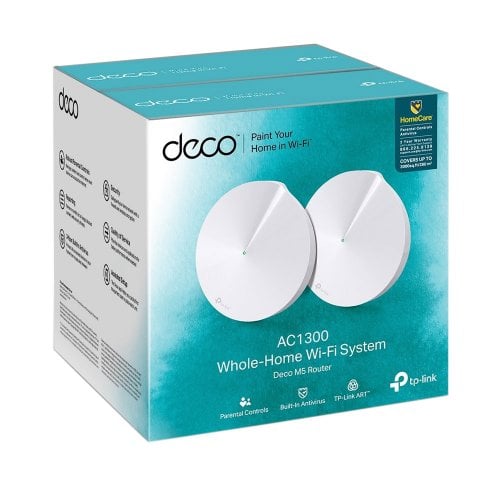 Купить Wi-Fi роутер TP-LINK Deco M5 AC1300 Whole Home Mesh Wi-Fi System (2-pack) - цена в Харькове, Киеве, Днепре, Одессе
в интернет-магазине Telemart фото