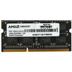 ОЗП AMD SODIMM DDR3 4GB 1333Mhz (AE34G1339S2-UO)