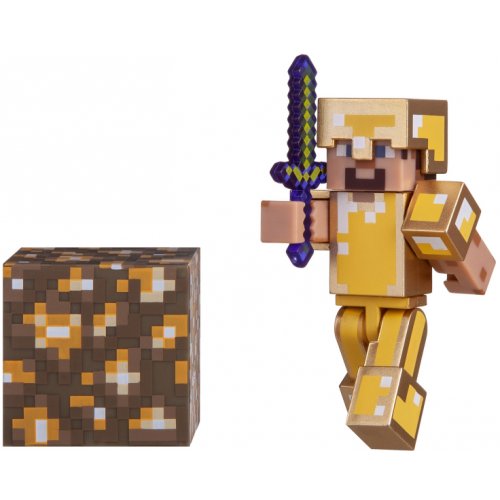 

Jazwares Minecraft Steve in Gold Armor. Серия 3 (16488M)