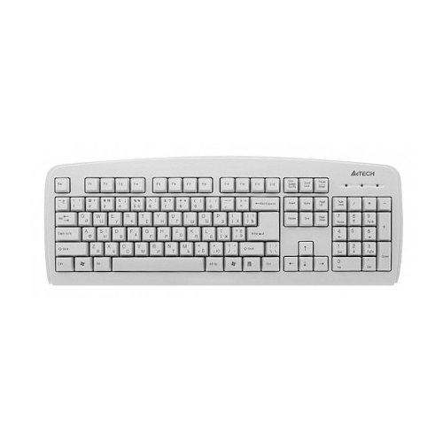 Клавіатура A4Tech KBS-720 Slim PS/2 White купити в Україні: Київ, Львів, Хмельницький, Тернопіль, Івано-Франківськ | Низька ціна, відгуки, характеристики від TELEMART фото