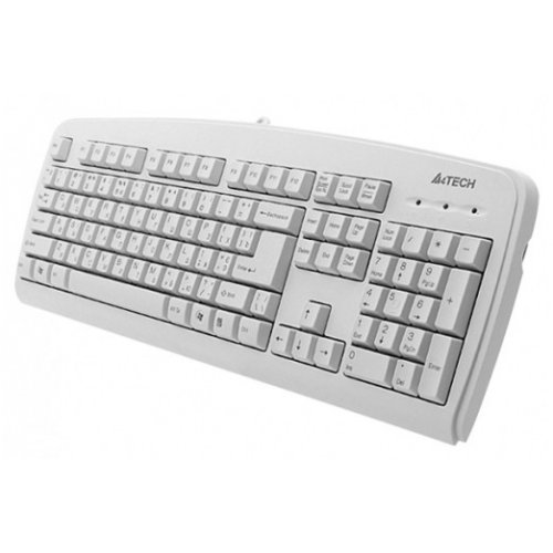Клавіатура A4Tech KBS-720 Slim PS/2 White купити в Україні: Київ, Львів, Хмельницький, Тернопіль, Івано-Франківськ | Низька ціна, відгуки, характеристики від TELEMART фото