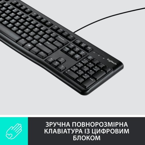 Фото Клавіатура Logitech Keyboard K120 ukr USB (920-002643)