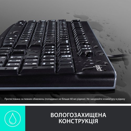 Фото Клавіатура Logitech Keyboard K120 ukr USB (920-002643)