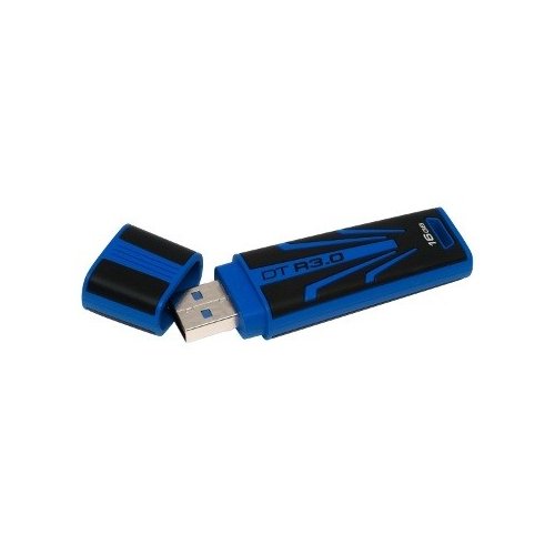 Купити Накопичувач Kingston DataTraveler R30 USB 3.0 16GB Black-Blue (DTR30/16GB) - ціна в Києві, Львові, Вінниці, Хмельницькому, Франківську, Україні | інтернет-магазин TELEMART.UA фото