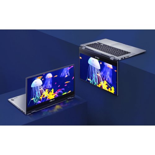 Продать Ноутбук Asus VivoBook Flip 14 TP412UA-EC244T (90NB0J71-M06960) Grey по Trade-In интернет-магазине Телемарт - Киев, Днепр, Украина фото