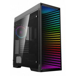 Корпус GAMEMAX M908 Abyss-TR Rainbow LED Tempered Glass без БП Black