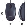 Photo Mouse Logitech B100 Optical USB (910-003357) Black