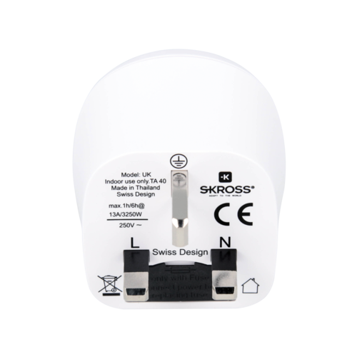 Купить Сетевой фильтр SKROSS World Adapter Europe to United Kingdom (1.500230-E) White - цена в Харькове, Киеве, Днепре, Одессе
в интернет-магазине Telemart фото