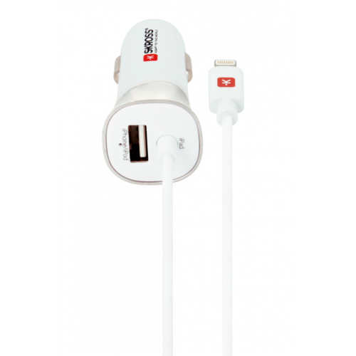 Автомобільний зарядний пристрій SKROSS USB Car Charger to Lightning Connector 3.4A 1 USB (2.900616) White купити в Україні: Київ, Львів, Хмельницький, Тернопіль, Івано-Франківськ | Низька ціна, відгуки, характеристики від TELEMART фото