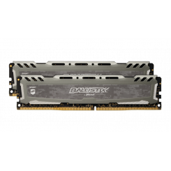 Фото Crucial DDR4 32GB (2x16GB) 3000Mhz Ballistix Sport LT Gray (BLS2K16G4D30AESB)