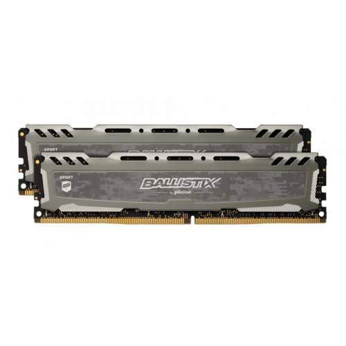 Фото ОЗУ Crucial DDR4 32GB (2x16GB) 3000Mhz Ballistix Sport LT Gray (BLS2K16G4D30AESB)