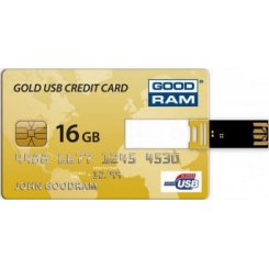 Накопичувач GoodRAM Credit Card 16GB Gold (PD16GH2GRCCPR9)