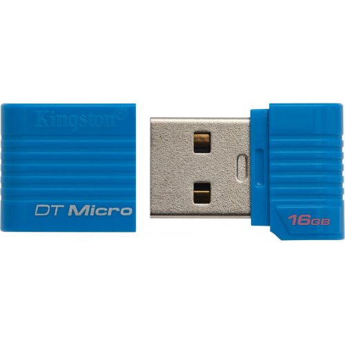 Купить Накопитель Kingston Flash-Drive DT Micro 16GB Blue - цена в Харькове, Киеве, Днепре, Одессе
в интернет-магазине Telemart фото