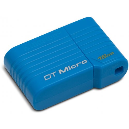 Купить Накопитель Kingston Flash-Drive DT Micro 16GB Blue - цена в Харькове, Киеве, Днепре, Одессе
в интернет-магазине Telemart фото