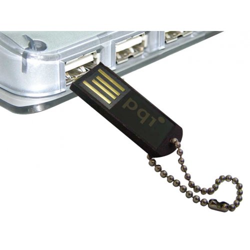 Накопичувач PQI I-Stick i820 Leather KeyChain 16GB Black купити в Україні | Telemart фото
