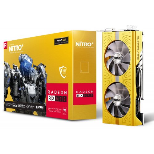 Продати Відеокарта Sapphire Radeon RX 590 NITRO+ Anniversary 50th Gold Edition 8192MB (11289-07-20G) за Trade-In у інтернет-магазині Телемарт - Київ, Дніпро, Україна фото