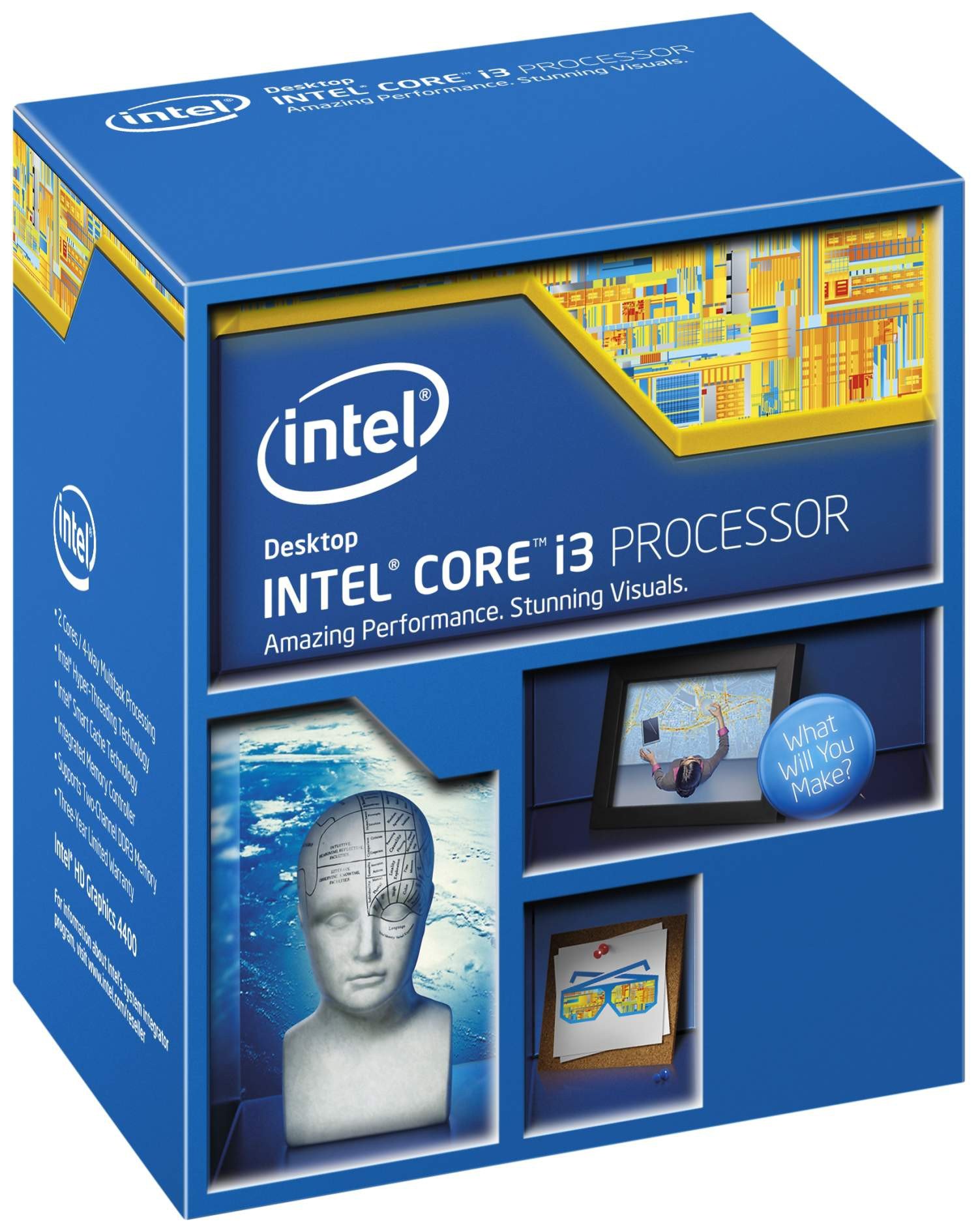 Продать Процессор Intel Core i3-4130 3.4GHz 3MB s1150 Box (BX80646I34130)  по Trade-In интернет-магазине Телемарт - Киев, Днепр, Украина