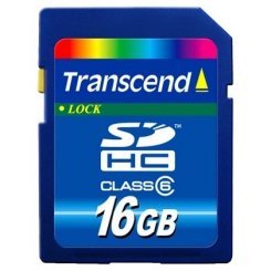 Карта пам'яті Transcend SDHC 16GB Class 6 (TS16GSDHC6)