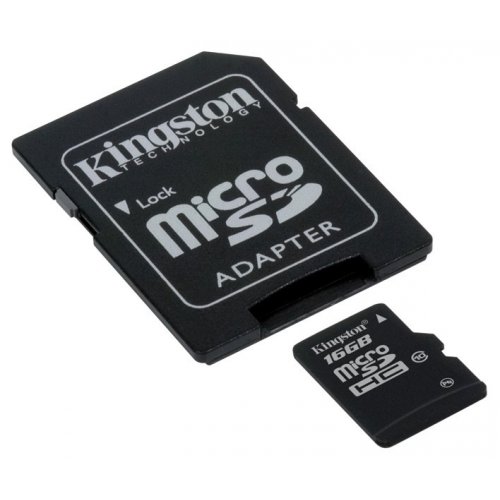 Купить Карта памяти Kingston microSDHC 16GB Class 10 (с адаптером) (SDC10/16GB) - цена в Харькове, Киеве, Днепре, Одессе
в интернет-магазине Telemart фото