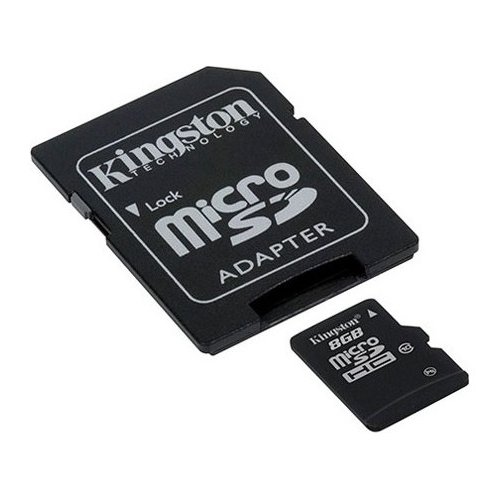 Купити Карта пам'яті Kingston microSDHC 8GB Class 10 (с адаптером) (SDC10/8GB) - ціна в Києві, Львові, Вінниці, Хмельницькому, Франківську, Україні | інтернет-магазин TELEMART.UA фото