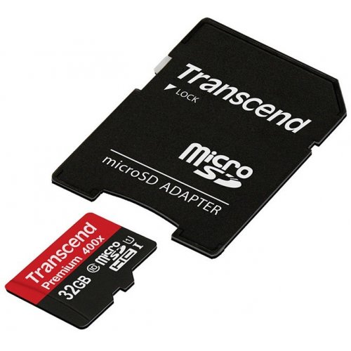 Купить Карта памяти Transcend microSDHC 32GB Class 10 UHS-I Premium 400X (с адаптером) (TS32GUSDU1) - цена в Харькове, Киеве, Днепре, Одессе
в интернет-магазине Telemart фото