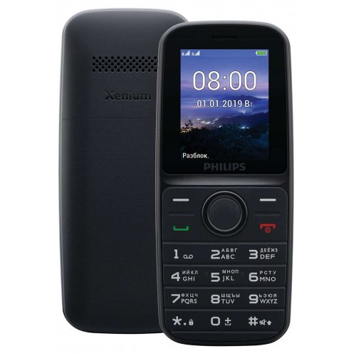 Купить Мобильный телефон Philips Xenium E109 Dual Sim Black - цена в Харькове, Киеве, Днепре, Одессе
в интернет-магазине Telemart фото