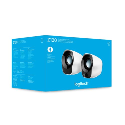 Купить Акустическая система Logitech Z120 White/Black - цена в Харькове, Киеве, Днепре, Одессе
в интернет-магазине Telemart фото