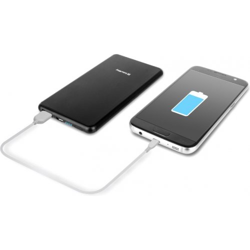 Powerbank ColorWay Ultra slim 5000mAh (CW-PB050LPB1BK) Black купити в Україні: Київ, Львів, Хмельницький, Тернопіль, Івано-Франківськ | Низька ціна, відгуки, характеристики від TELEMART фото