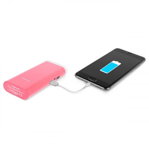 Powerbank ColorWay Flashlight 11000mAh (CW-PB110LIB2PK-F) Pink купити в Україні: Київ, Львів, Хмельницький, Тернопіль, Івано-Франківськ | Низька ціна, відгуки, характеристики від TELEMART фото