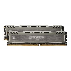 ОЗП Crucial DDR4 16GB (2x8GB) 3000Mhz Ballistix Sport LT Gray (BLS2K8G4D30BESBK)