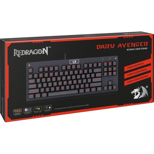 Photo Keyboard Redragon Dark Avenger RGB Outemu Mechanical Switches Blue (75087) Black