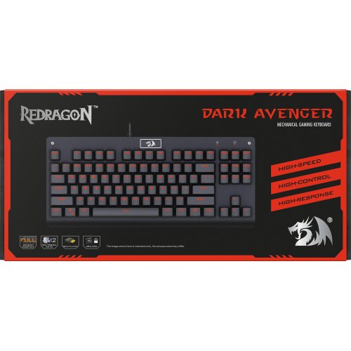 Photo Keyboard Redragon Dark Avenger RGB Outemu Mechanical Switches Blue (75087) Black