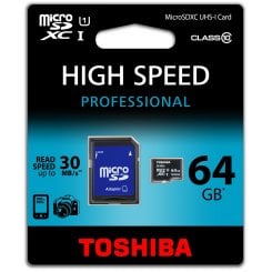 Карта пам'яті Toshiba microSDXC 64GB Class 10 UHS-I (с адаптером) (SD-C064UHS1(6A)