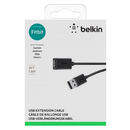 Кабель Belkin USB 2.0 AM-AF 1.8m Extension (F3U153BT1.8M) Black купить в Украине: Киев, Днепр, Харьков, Одесса  | Низкая цена, отзывы, характеристики от TELEMART фото