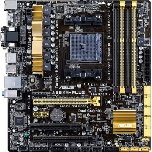 Продать Материнская плата Asus A88XM-PLUS (sFM2+, AMD A88X) по Trade-In интернет-магазине Телемарт - Киев, Днепр, Украина фото