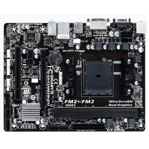 Продать Материнская плата Gigabyte GA-F2A88XM-DS2 (FM2+, AMD A88X) по Trade-In интернет-магазине Телемарт - Киев, Днепр, Украина фото