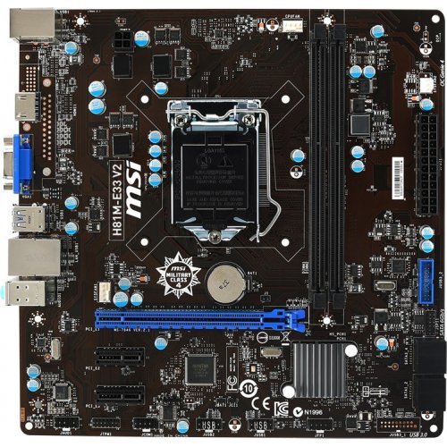 Продати Материнська плата MSI H81M-E33 V2 (s1150, Intel H81) за Trade-In у інтернет-магазині Телемарт - Київ, Дніпро, Україна фото