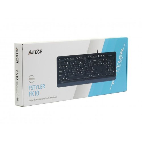 Фото Клавіатура A4Tech Fstyler FK10 Sleek Media Comfort Black/Grey
