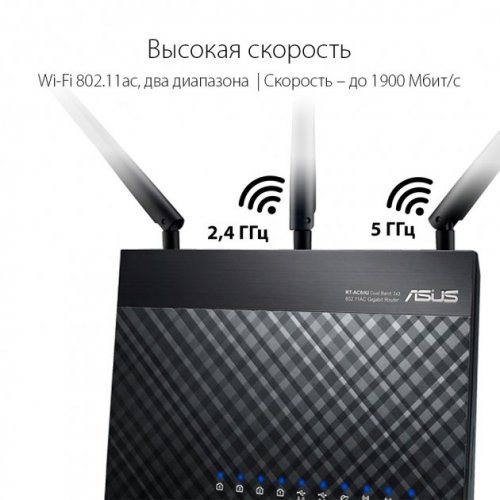 Купить Wi-Fi роутер Asus RT-AC68U Ai Mesh Router - цена в Харькове, Киеве, Днепре, Одессе
в интернет-магазине Telemart фото