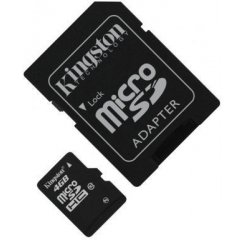 Карта пам'яті Kingston microSDHC 4GB Class 10 (с адаптером) (SDC10/4GB)